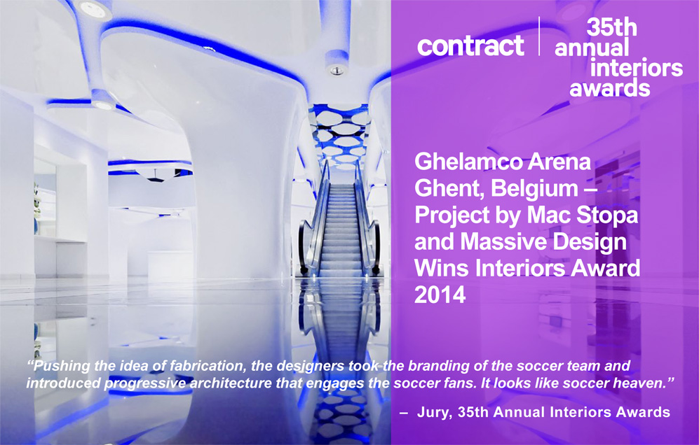 Ghelamco Arena wins Interiors Award 2014